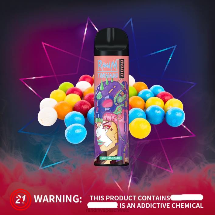 RandM Tornado Schweiz | RandM Tornado 00P2243 8000 Airflow Control Vape-Gerät 1St Traubenorange